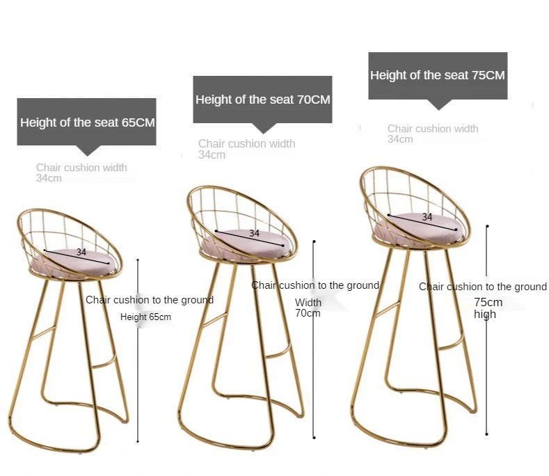 
Nordic modern simple commercial use household furniture metal legs bar chair and table sets high feet long narrow bar desk 