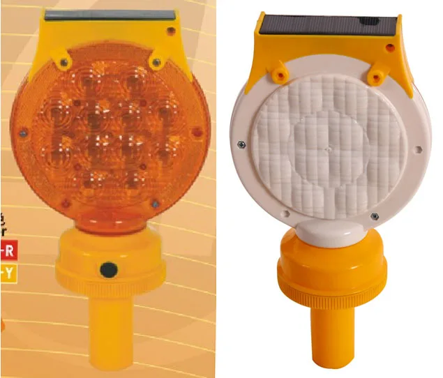 Lights flashing led warning light solar road yellow solar road hazard construction warning safety light