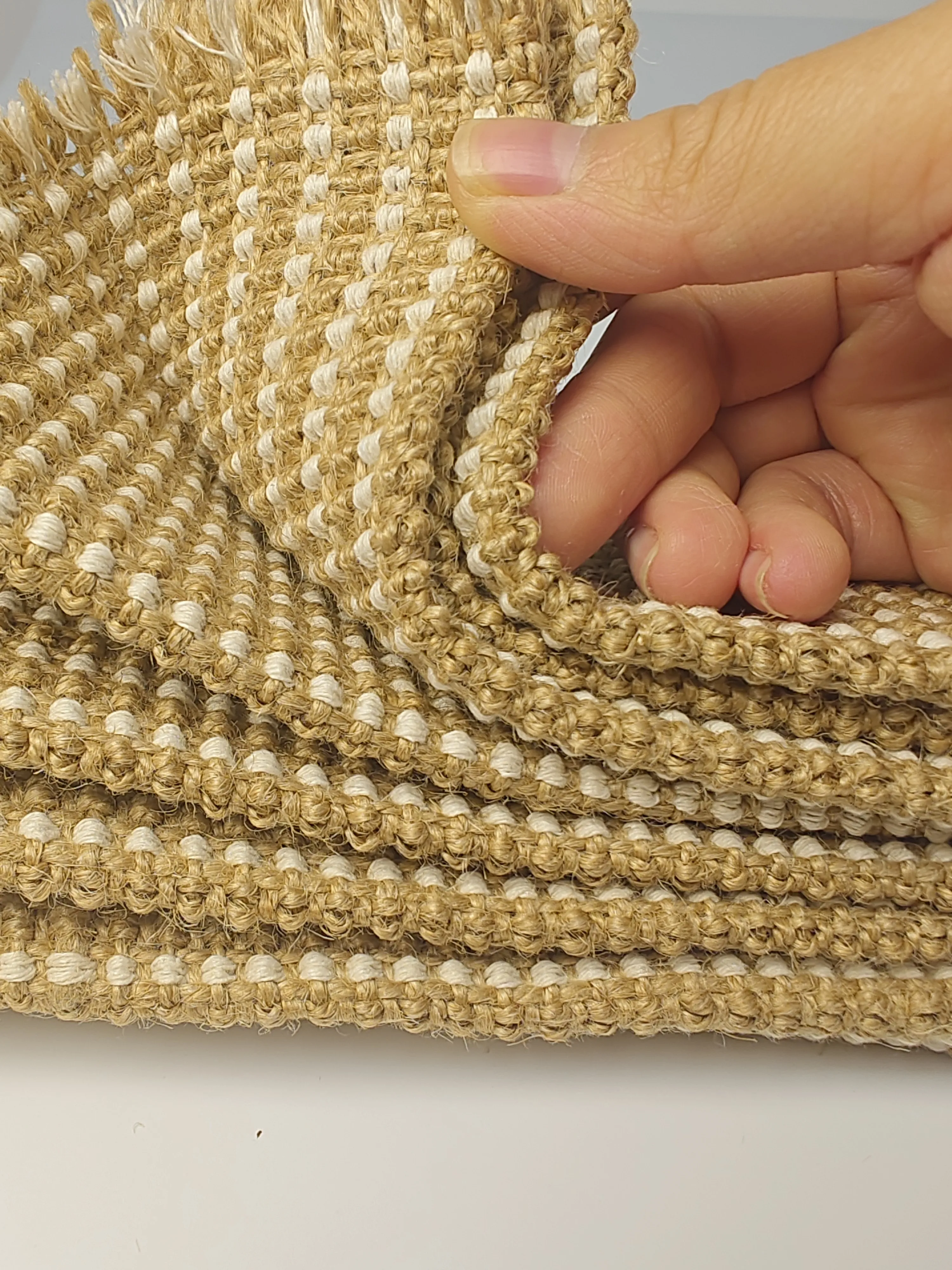 Natural Handmade Jute Carpet for the production of pet mattresses and other customizable pet supplies