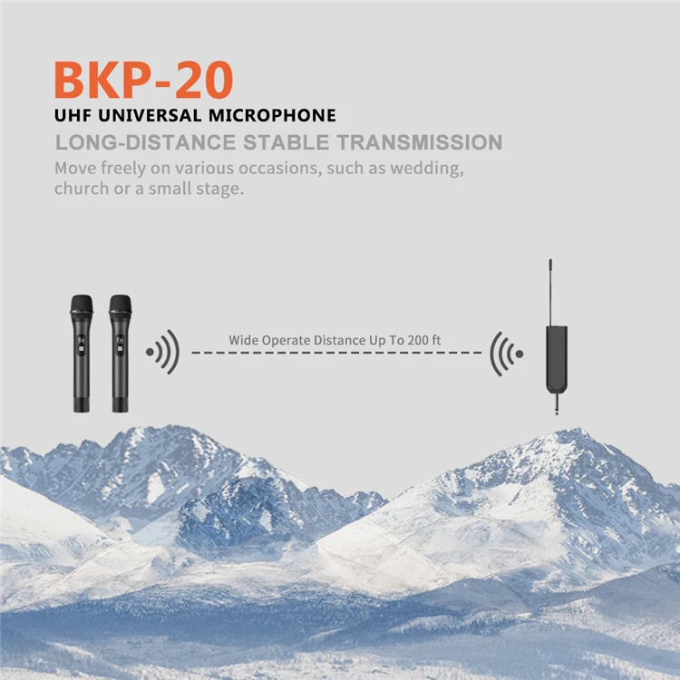 Factory Direct Broadcast Noise Cancelling Uhf Universal Microphone With Receiver