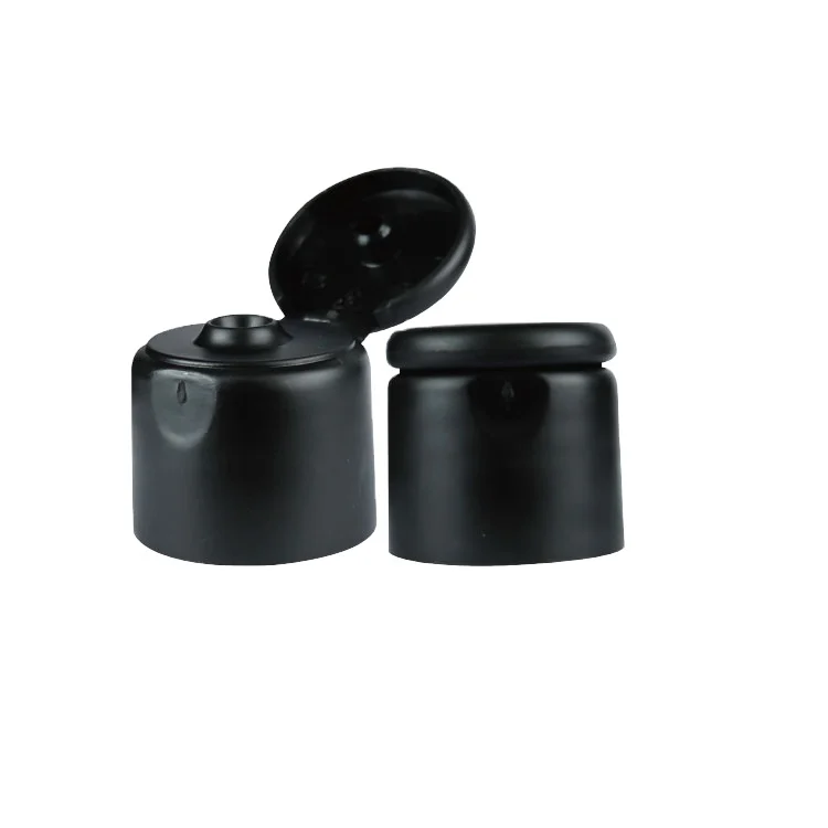 
Black baby flip top bottle cap Plastic flip cap for baby shampoo bottle 