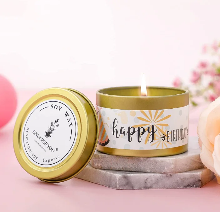 Promotional business Birthday women gift set box wedding parties spa basket personalized scented candles gift set for women
