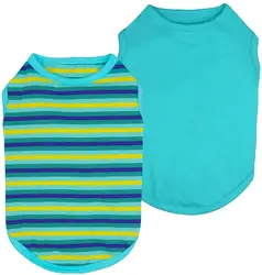 100% Cotton Breathable Soft Elastic Pet Vest Dog Luxury Summer Clothes Medium Dog Shirts French Bulldog Clothing