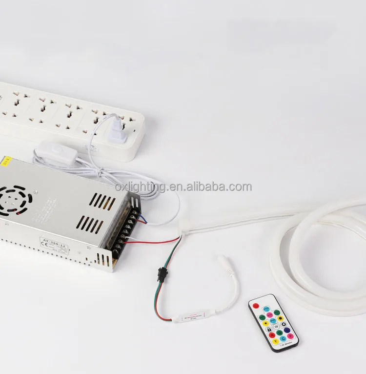 Neon Flex RGB Rope Light Dynamic RGB 12V 24V DMX Digital Outdoor Neonflex LED Addressable 5050 RGB Led Ultra Thin Neon Light