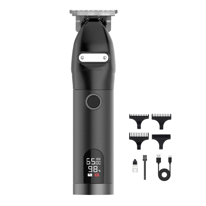  Zero Gapped Blade USB Cordless Metal Professional Rechargeable Hair Clipper Men