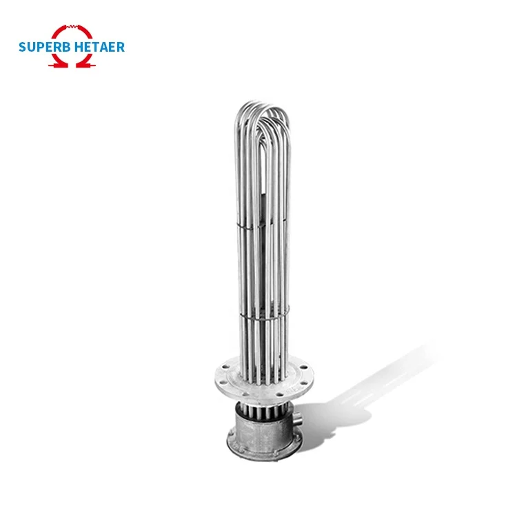 500-10000W Titanium Alloy Immersion Tubular Heater with Flange