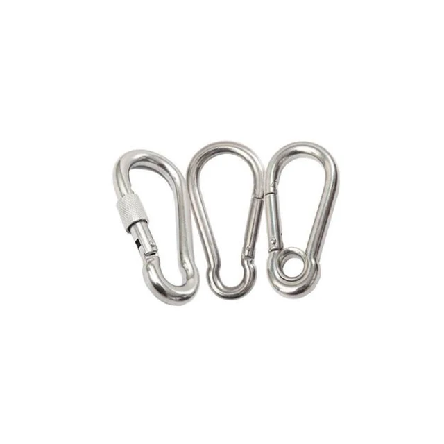 Hot sale 304 stainless steel safety snap gourd spring safety hook for outdoor sports