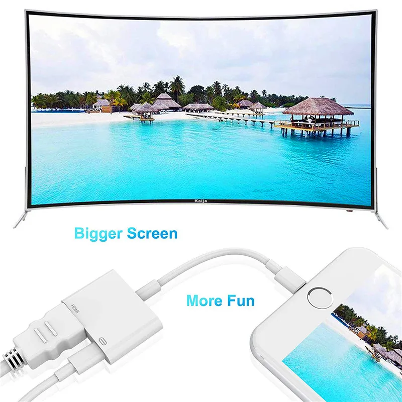 Адаптер HDMI для iPhone 1080P Цифровой AV адаптер синхронизация экран разъем с