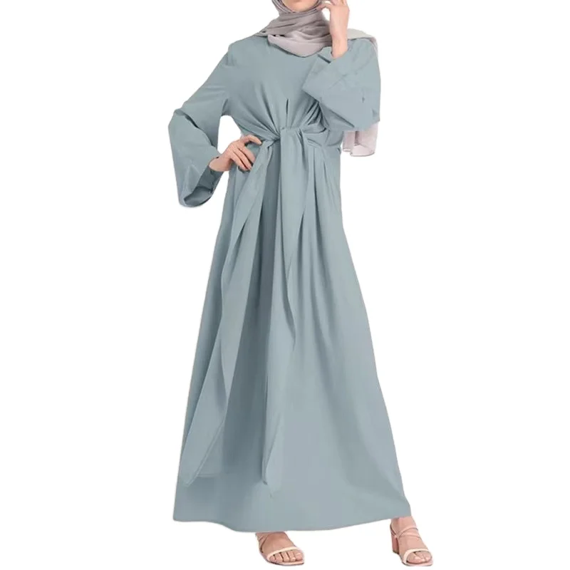 2023 Best Seller Maxi Long Sleeve Middle East Arabic Islamic Clothing Robe Women Modest Abaya Muslim Dress For Ladies