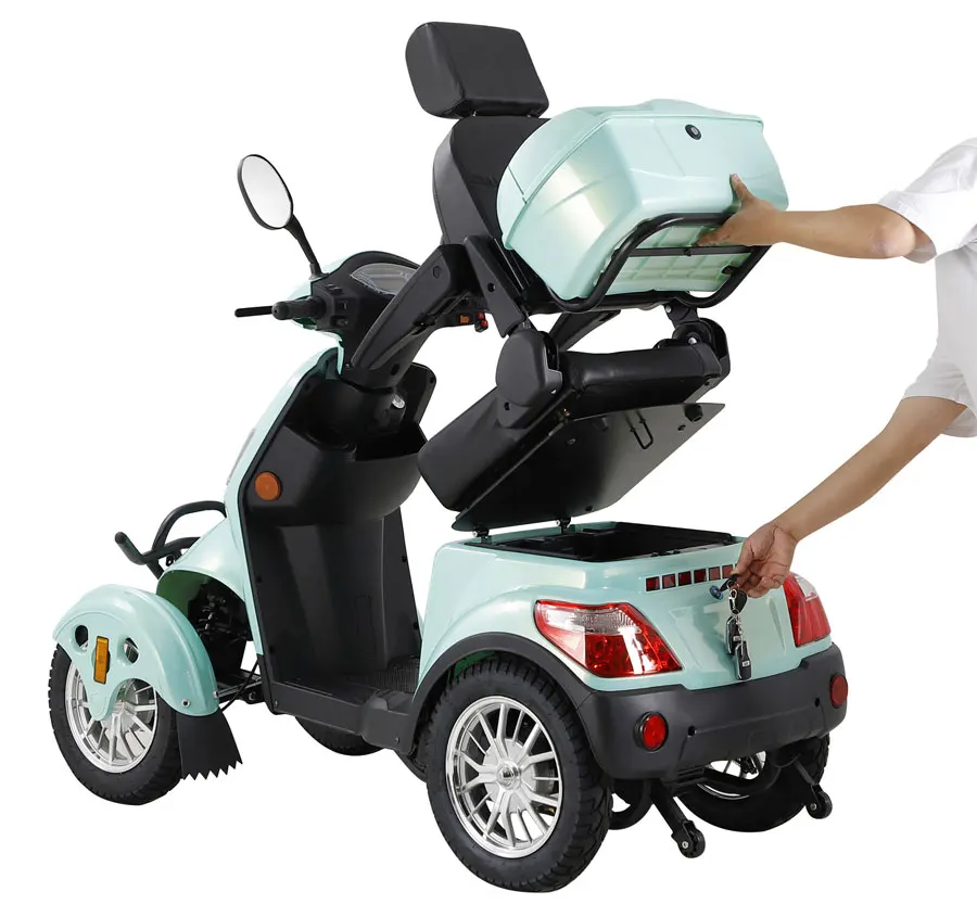 New color senior citizens 500W gear engine 4 wheel E-mobility scooter with USB