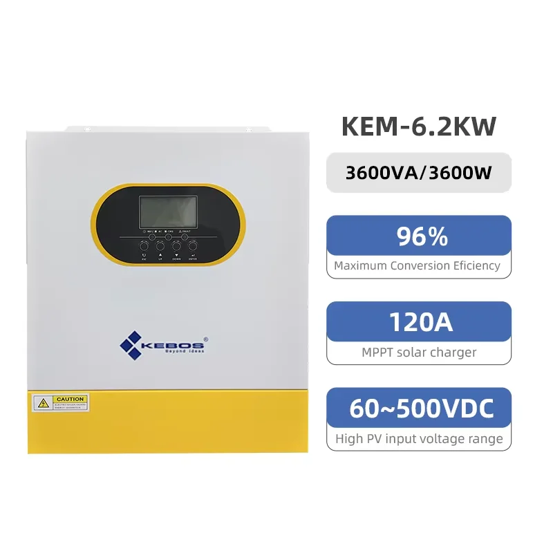KEBOS KEM3500-24 3 5 кВт 6 2 Солнечная система 24 В 48 постоянного тока в переменный 220 230 солнечный инвертор для центра обработки данных