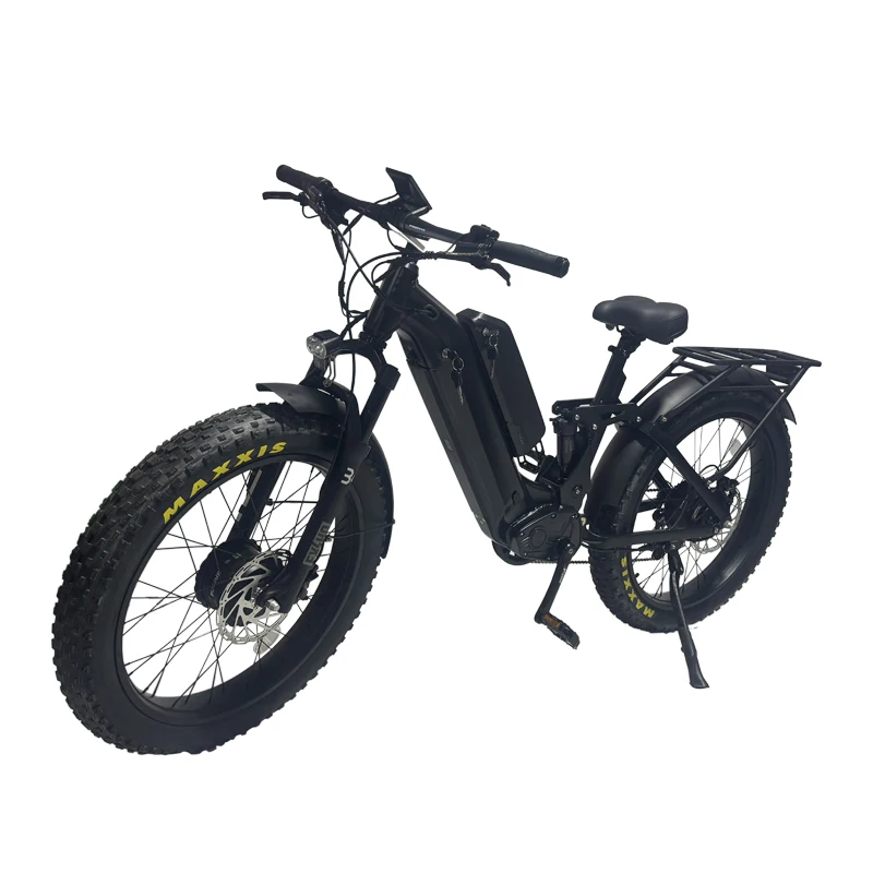 Dual Motor Two Battery 52V 750W 1000w Electric Hybrid Mountain Bike 26 Inch Fat Tire E-bike Bicicleta Ebike Bicycle for Adults