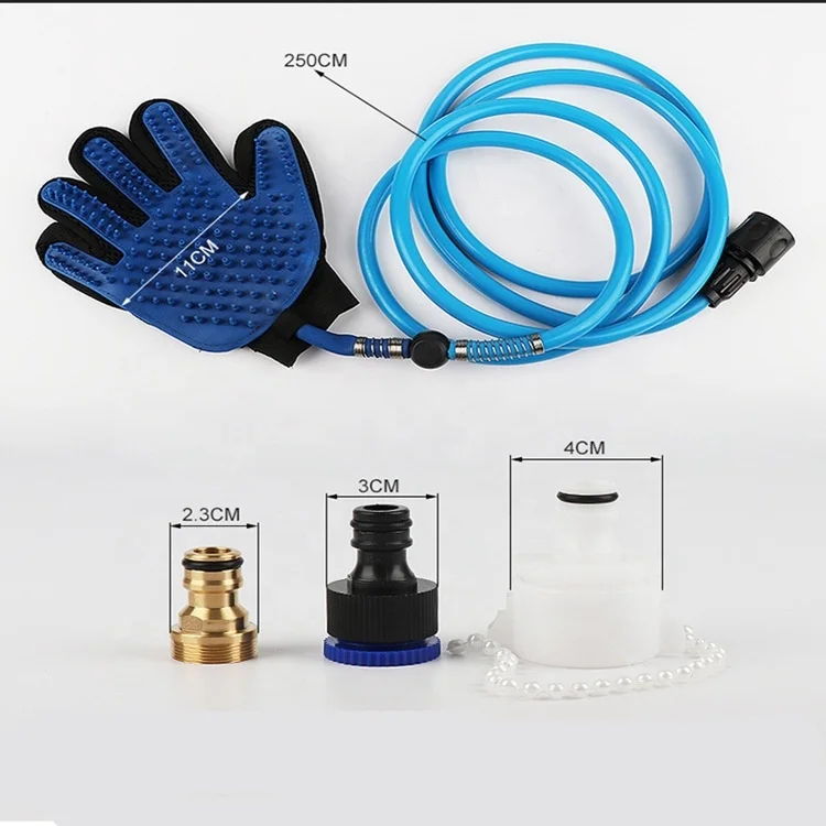 Hot selling dog pet grooming gloves Silicone shower massage brush bath gloves