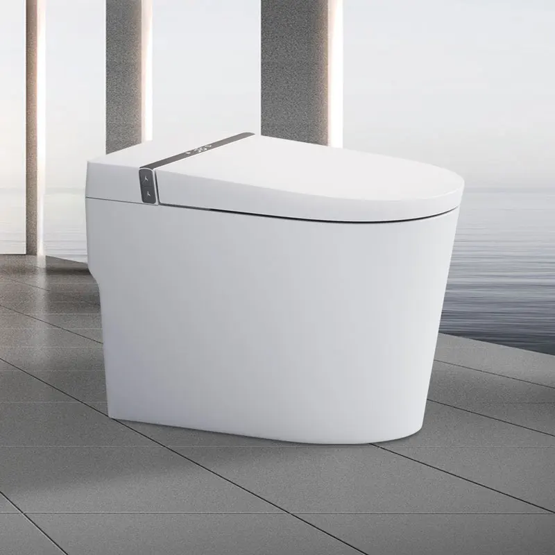 2022 lehill small design ceramic intelligent one piece toilet bathroom automatic flushing smart toilets