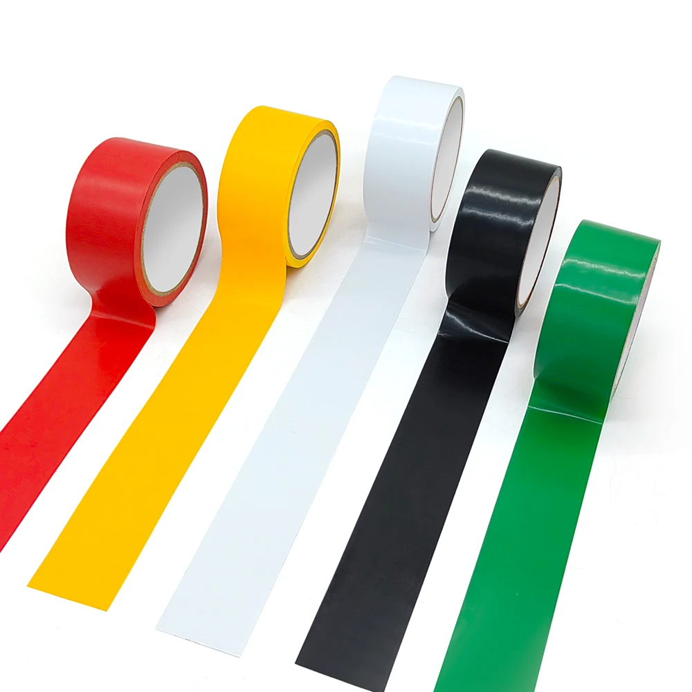 High visibility strong adhesive thick film vinyl PVC floor marking tape for facility warning lane marking