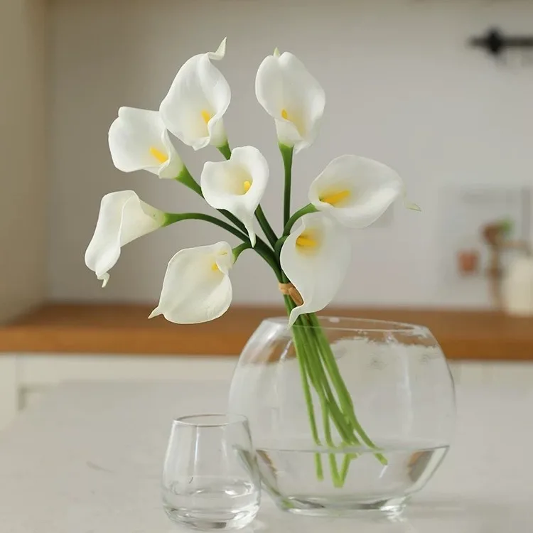 PU calla lily simulation flowers flowers hand bouquet bouquet home decoration wedding supplies Photography props