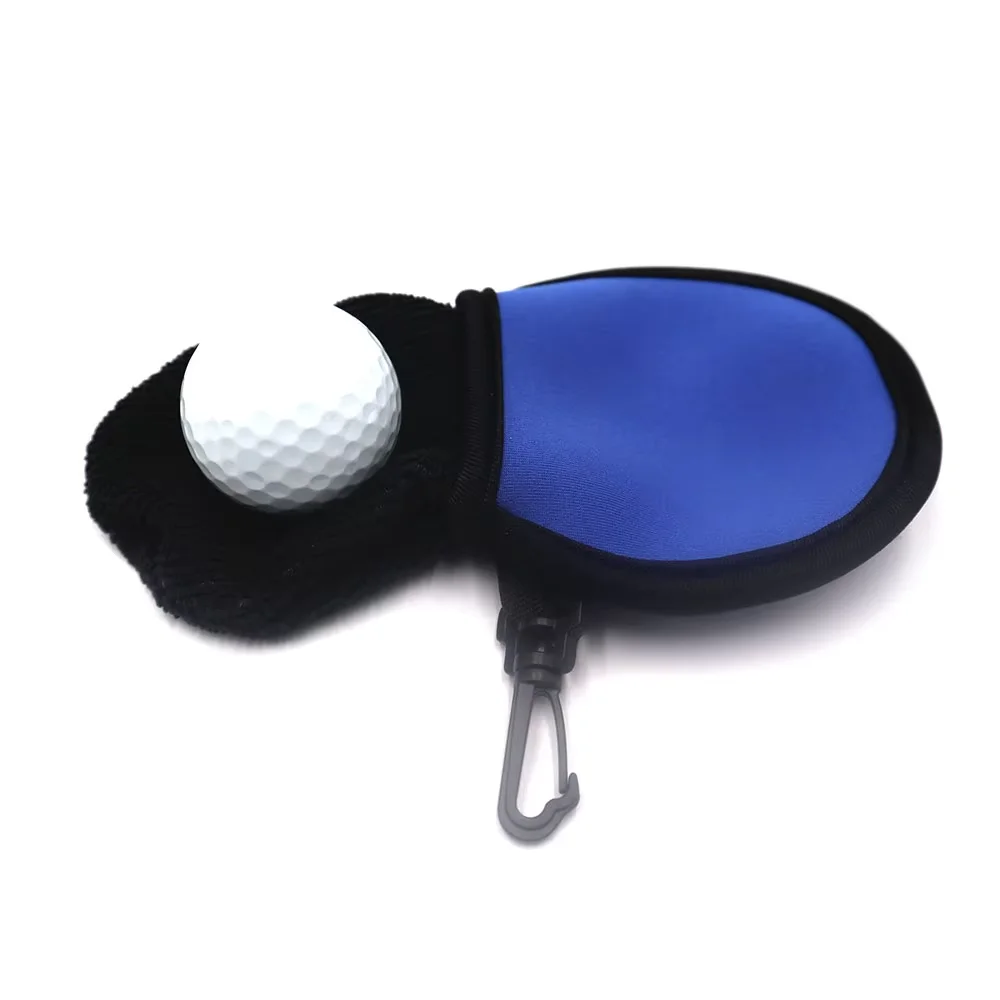 Neoprene Portable Pocket Golf Ball Washer Golf Ball Cleaner Pouch
