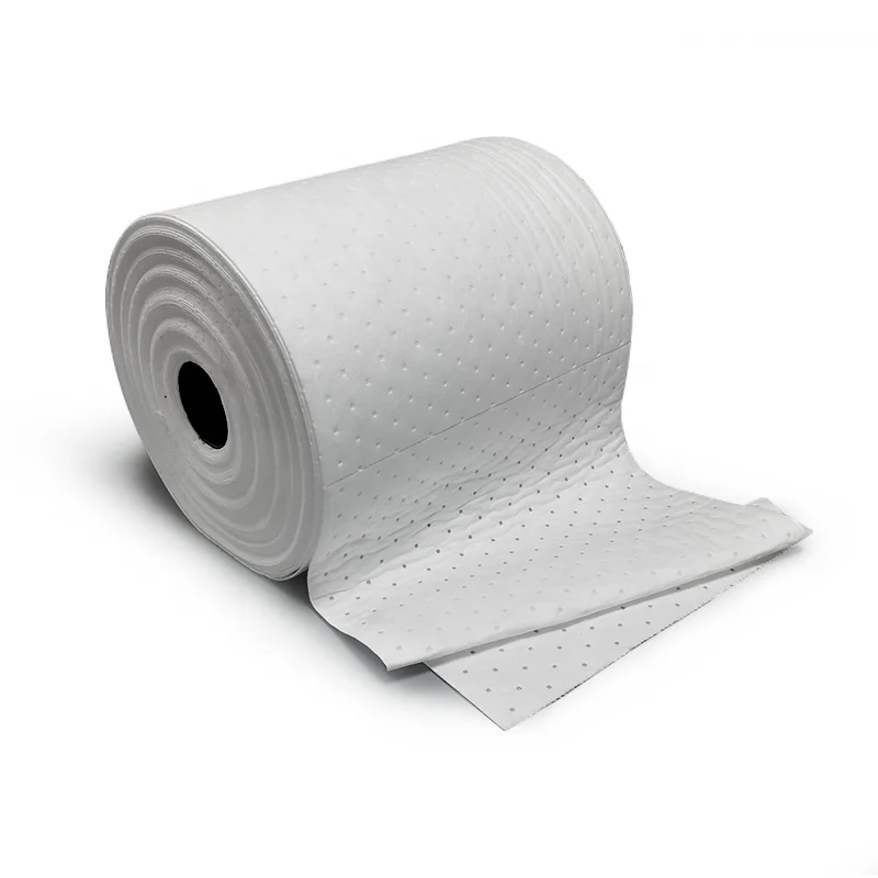 MSDS safety perforated white color oil only absorbent rolls