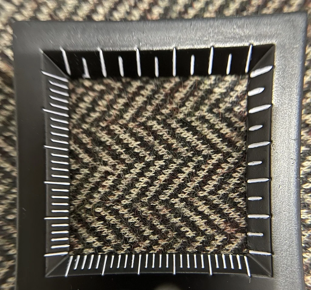 Brown Yellow Herringbone Jacquard Polyester Wool Cotton Knitting Fabrics For Garments ZY029-1