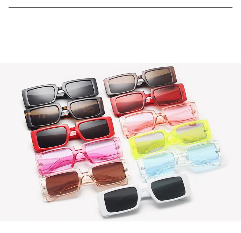  Изготовленный На Заказ 90s бренд lentes de sol прямоугольной Прямоугольная оправа солнцезащитные очки унисекс Модные оттенки в ретро-стиле для мужчин и женщин винтажном