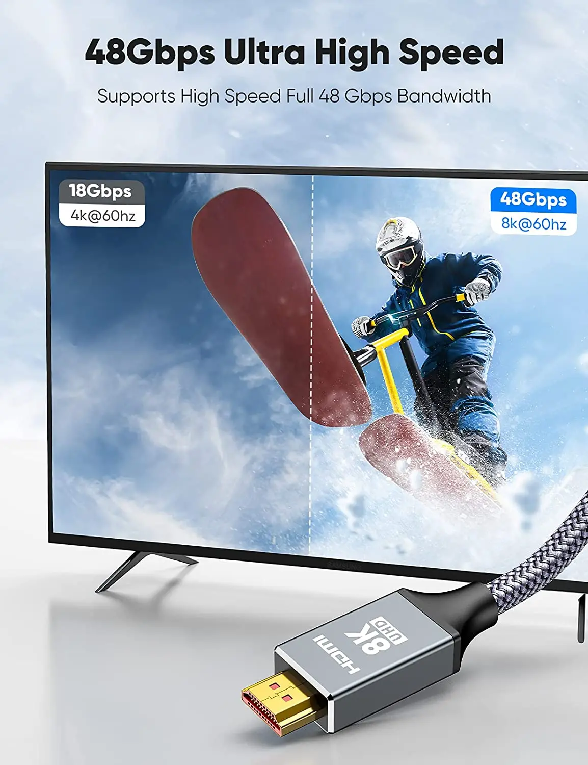 Недорогой oem odm 3 5 м 120 Гц HD 48 Гбит/с высокоскоростной кабель HDMI 2 0