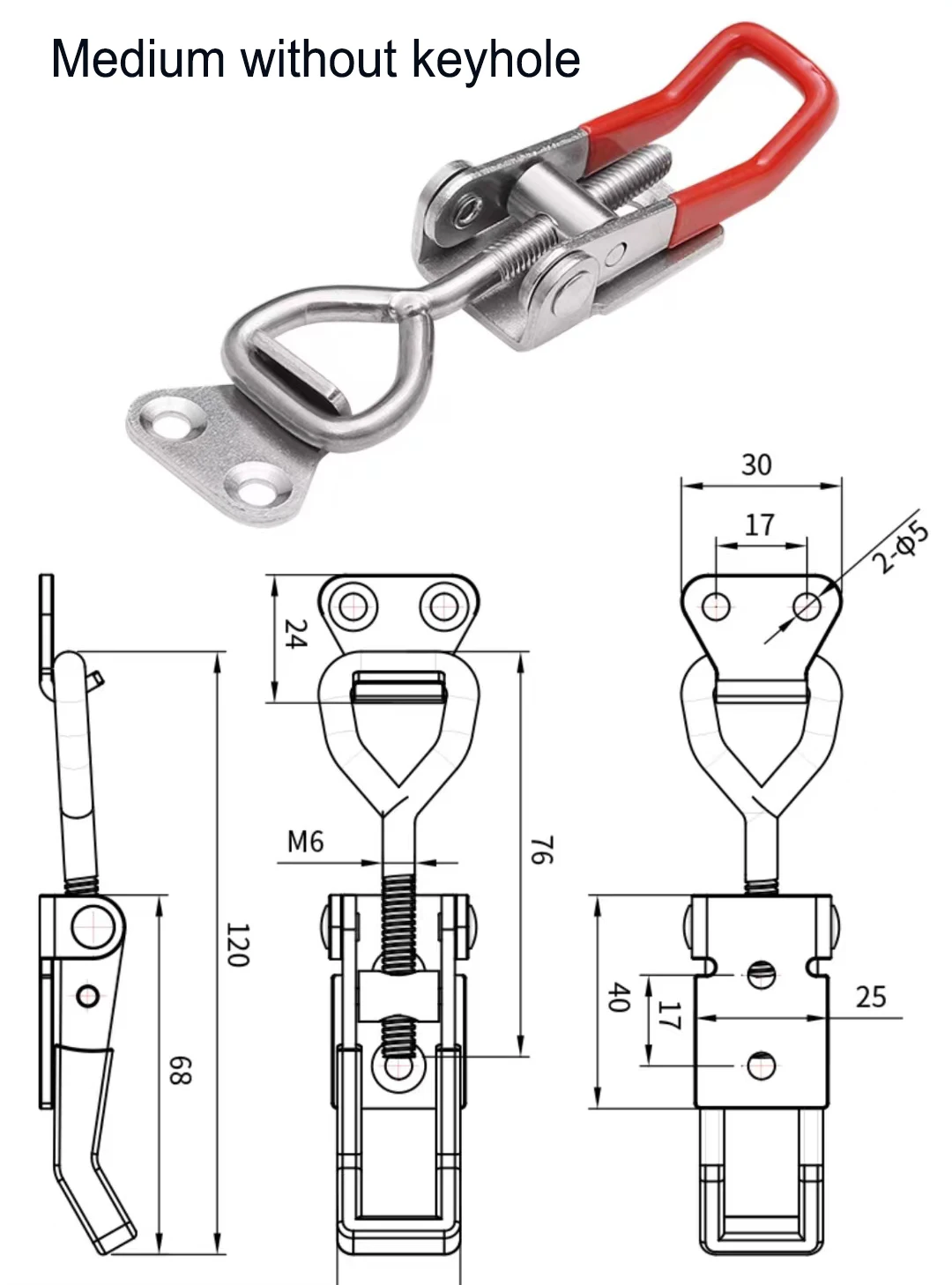 zinc plated latch type toggle clamp lock heavy duty adjustable toggle latch