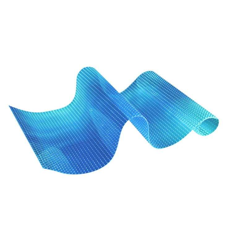 led soft transparente flexible film 3mm self-adhesive led display screen for retail stores