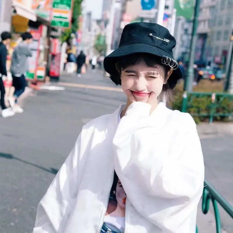 
New design brooch cotton fisherman hats customized wholesale folding bucket caps unisex 