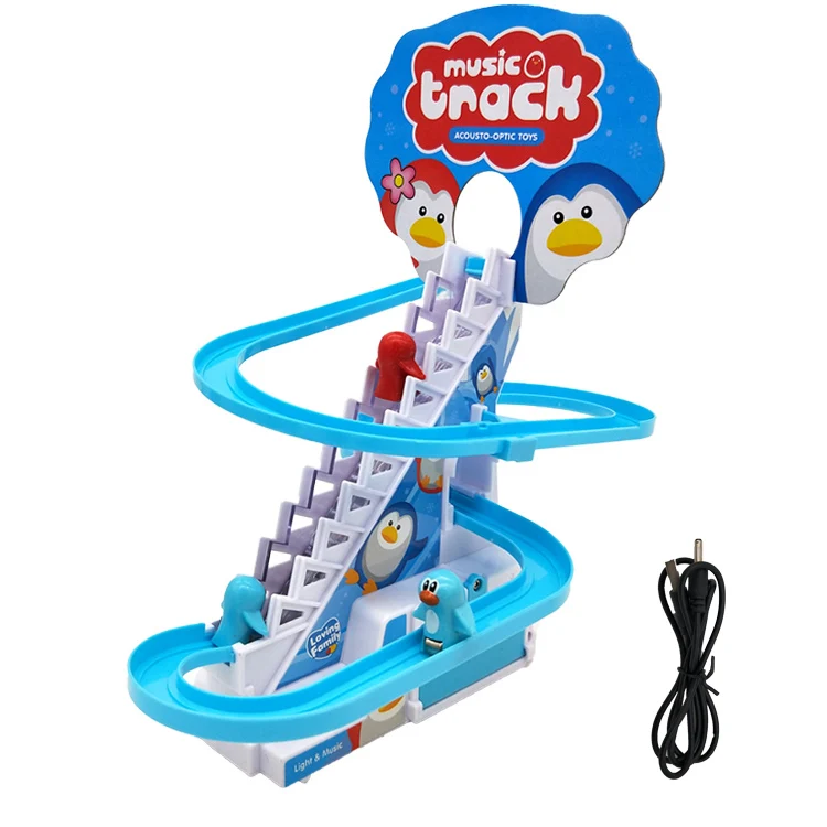 Track Slot Set Toy Battery USB Operated Kids Lights And Music Duck Stairs Climbing Other Toys