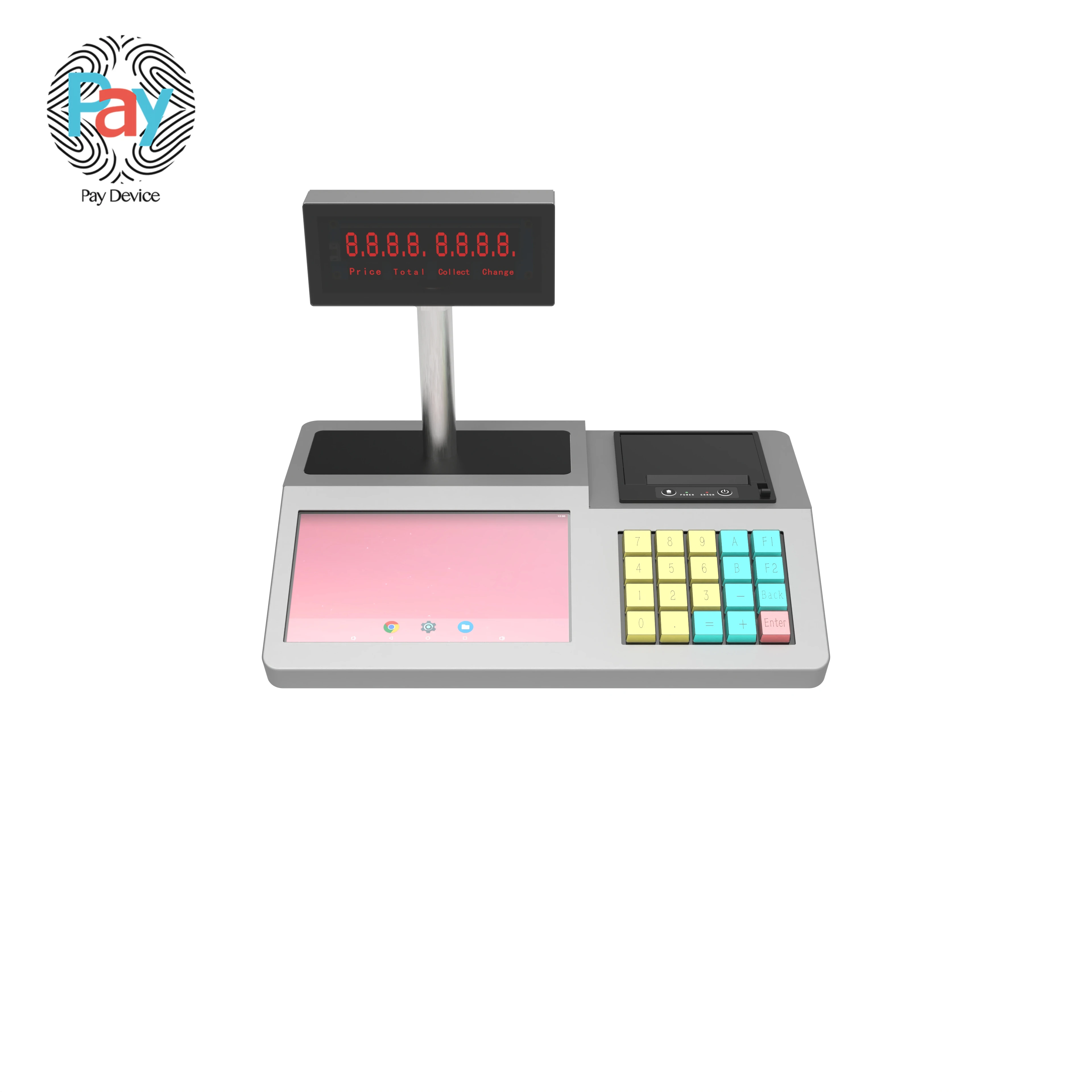 Supply customize metal keyboards Pos of senraise restaurant all in one machine