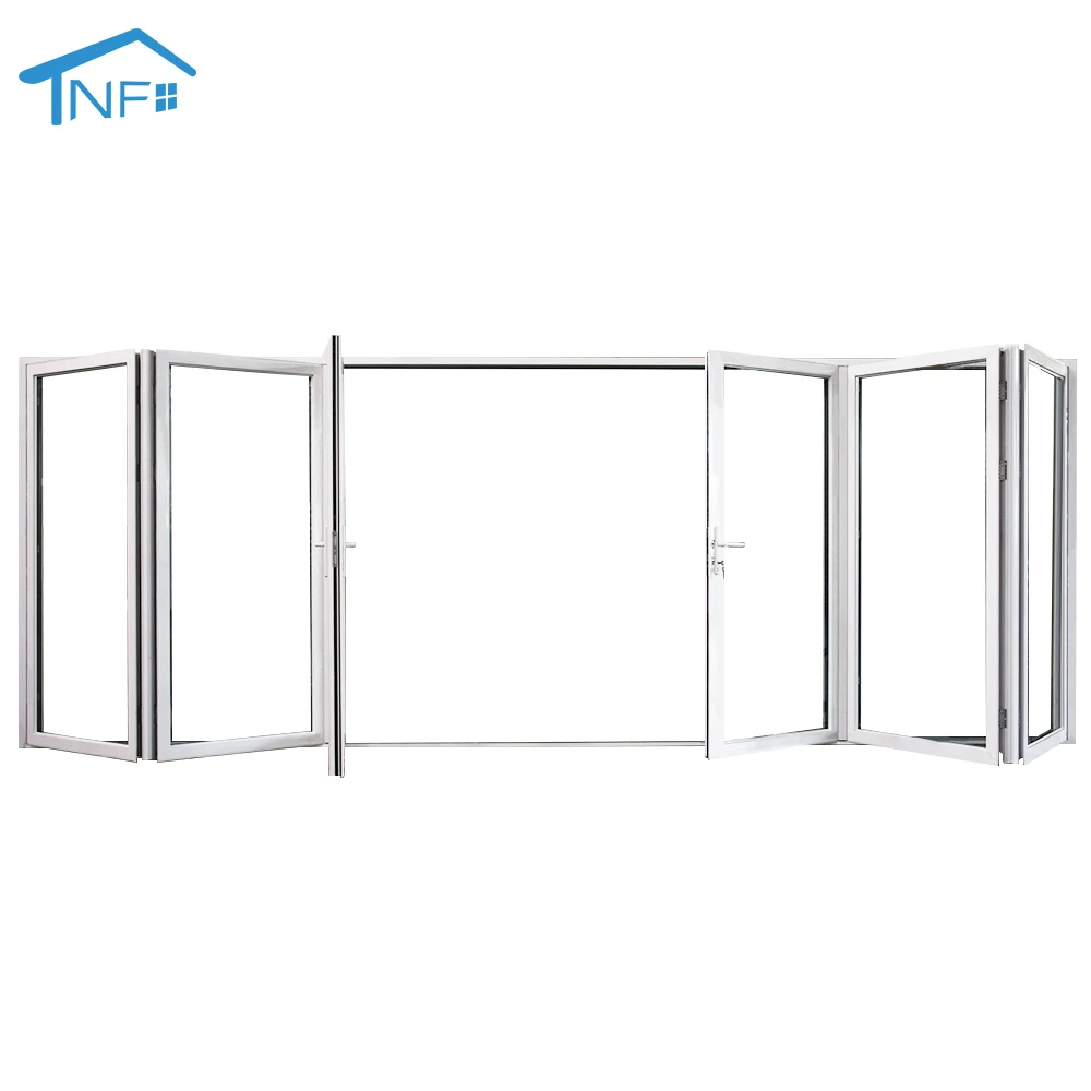 NF Florida Approval Cheap Aluminium Exterior Accordion Folding Glass Panoramic Bifold Doors Panoramic Bifold Doors