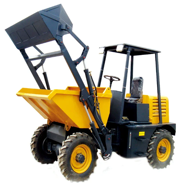 Chinese brand mini diesel 4 wheel drive1 ton dumper garbage transport mini dump truck