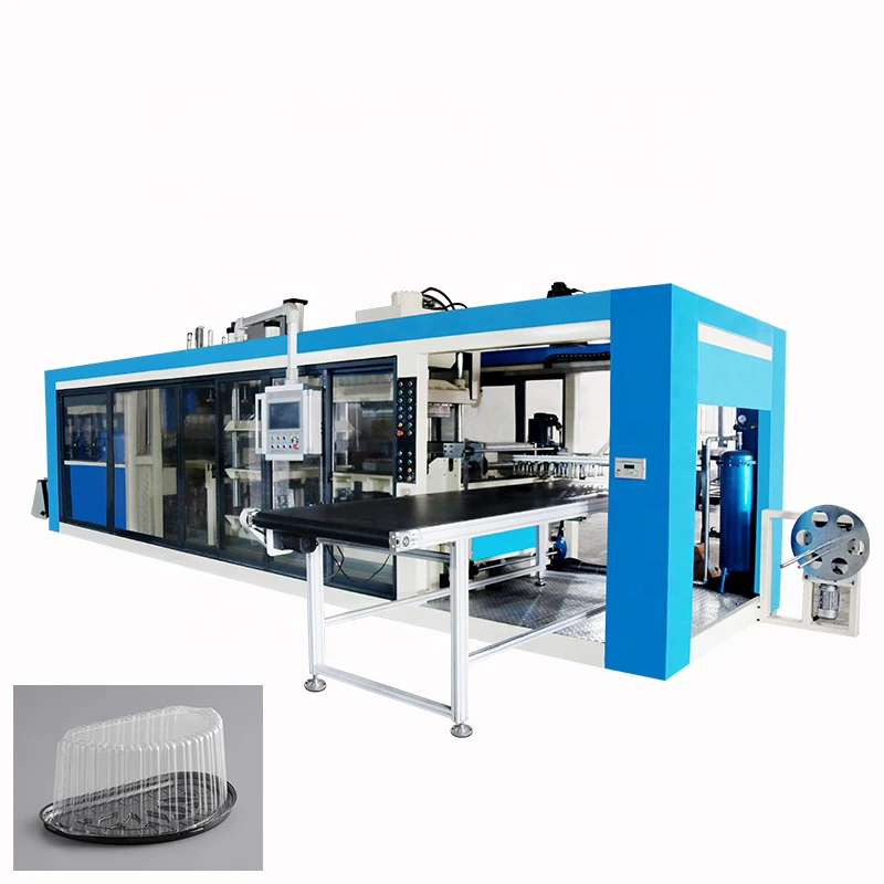 2022 Newly upgraded Full automatic 3-station Plastic Half Cake Container with Dome Lid thermoforming equipment
