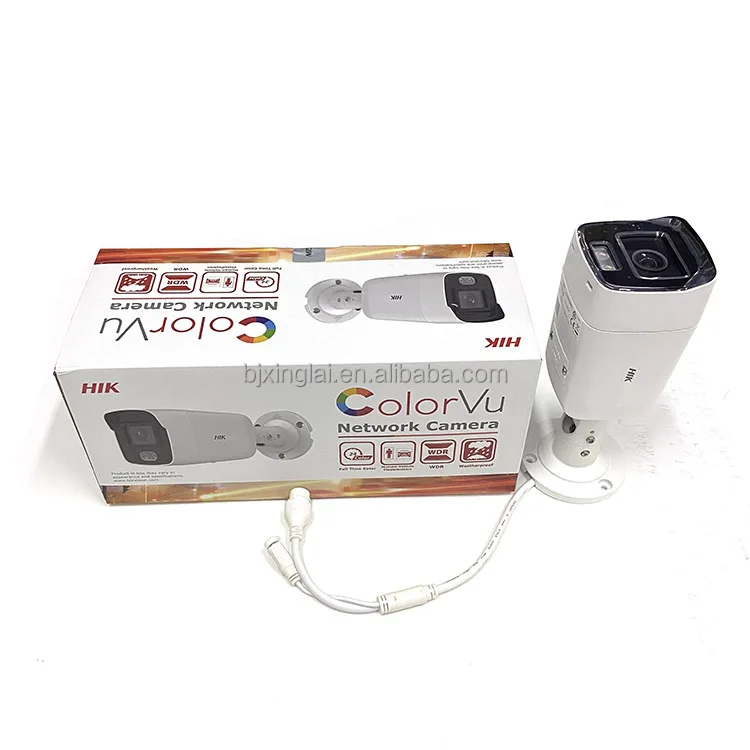 24/7 Night Vision Full Color Network Camera DS-2CD2087G2-LU Hik ColorVu 8MP 4K Bullet IP Camera with Mic