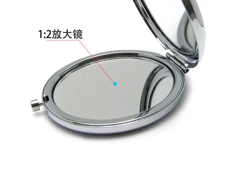 Quality Assurance Mirror Makeup Double-sided Mirror Stainless Iron Custom Logo Pocket Mirror