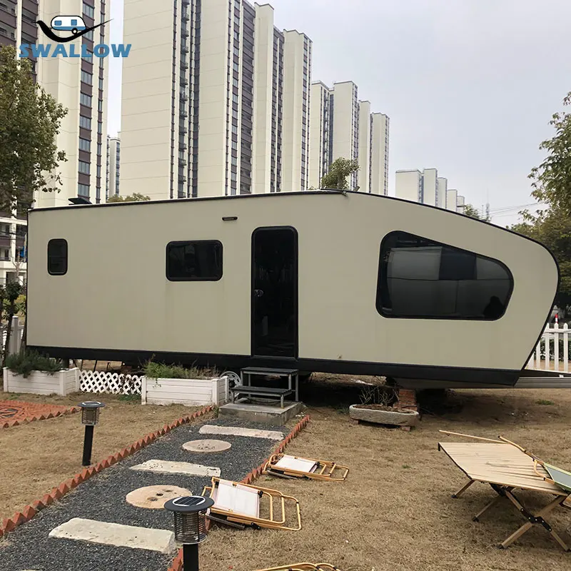 Swallow Factory Price Camping Ice Burger Candy Catering Trailer Taco Caravan Design Custom Size Mobile Kitchen Van Food