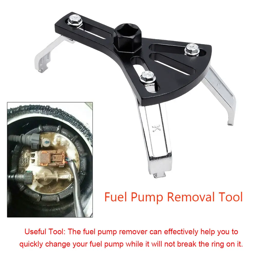 Car Fuel Pump Lock Ring Tool Lid Tank Cover Remover Spanner 3-jaw Wrench Tool Adjustable Wrench Remover Oil Pump Wrench