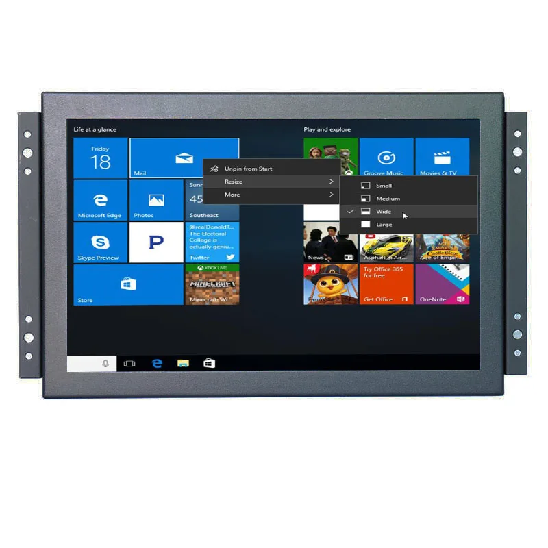 ZHIXIANDA Lower price lcd screen monitor 10.1 inch with 10 points touch capacitive touch screen