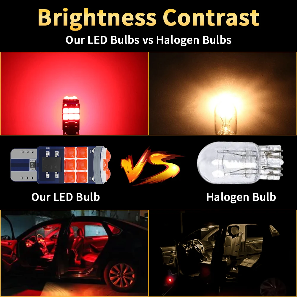 t10 12smd 3030 can bus led t10 bohlamp led t10