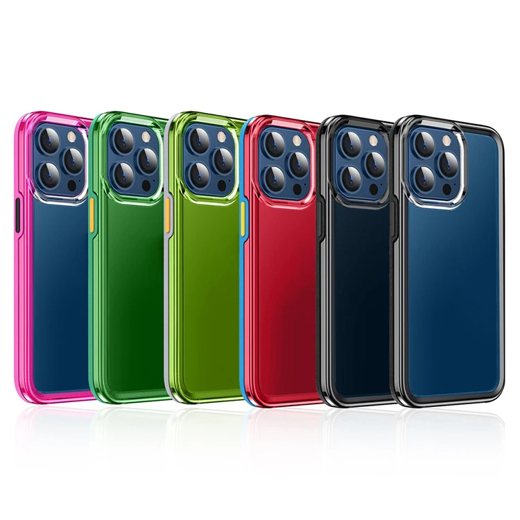 Manufactures New Anti Scratch Contrast Candy Color Pc Hard Cover Hybrid Tpu Cell Protective Phone Case For IPhone 14 Pro Max