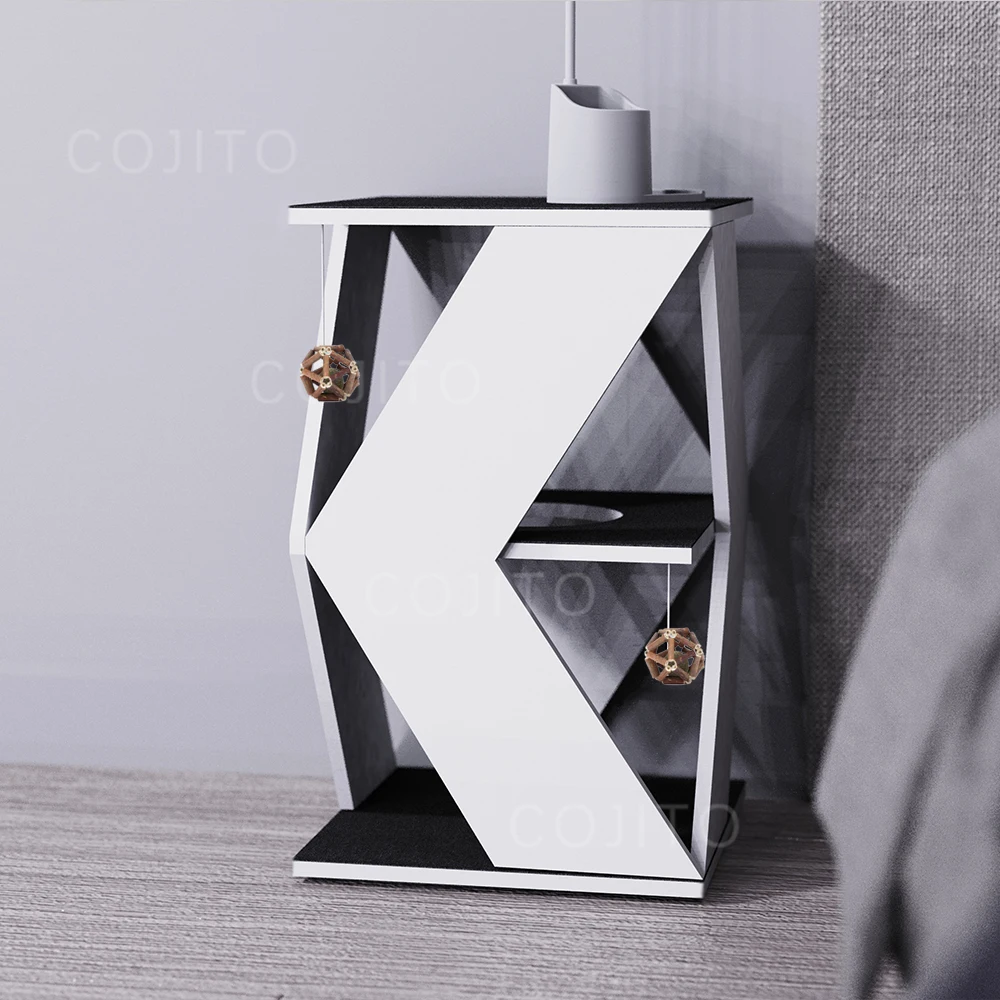 modern pet houses and furniture Wooden Pet Geometric Table Living Room cat bed pet houses furniture