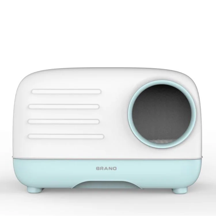 
Enclosed Cleaning Cat Toilet Colorful Cat Sand Box Fashion Square Pet Box for Small Animals 