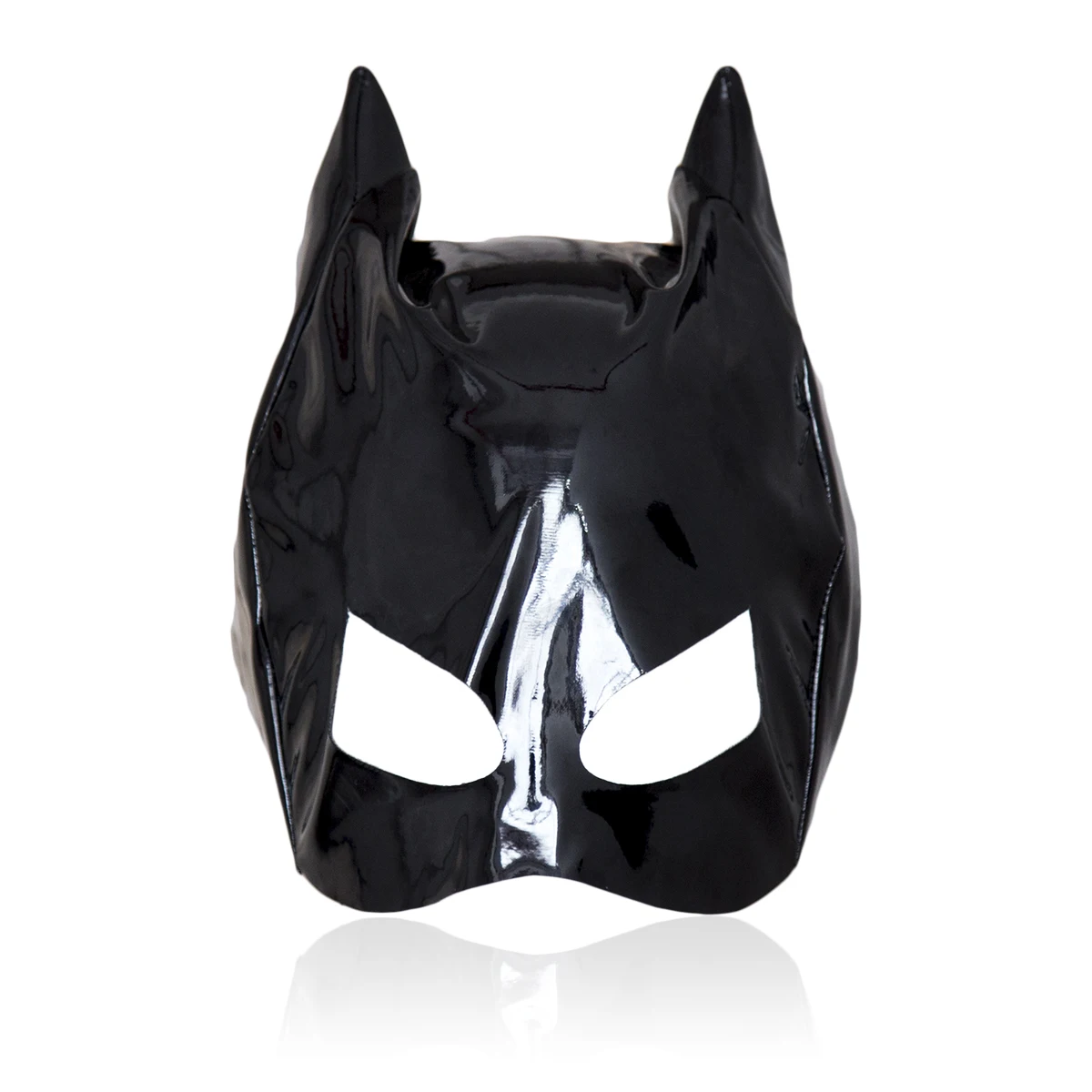 Unisex BDSM Hear Bondage Gear Shiny PU Leather Horny Face Cover Catwomen Hood Hood Cosplay Flirting Head Hood Fetish Restraints