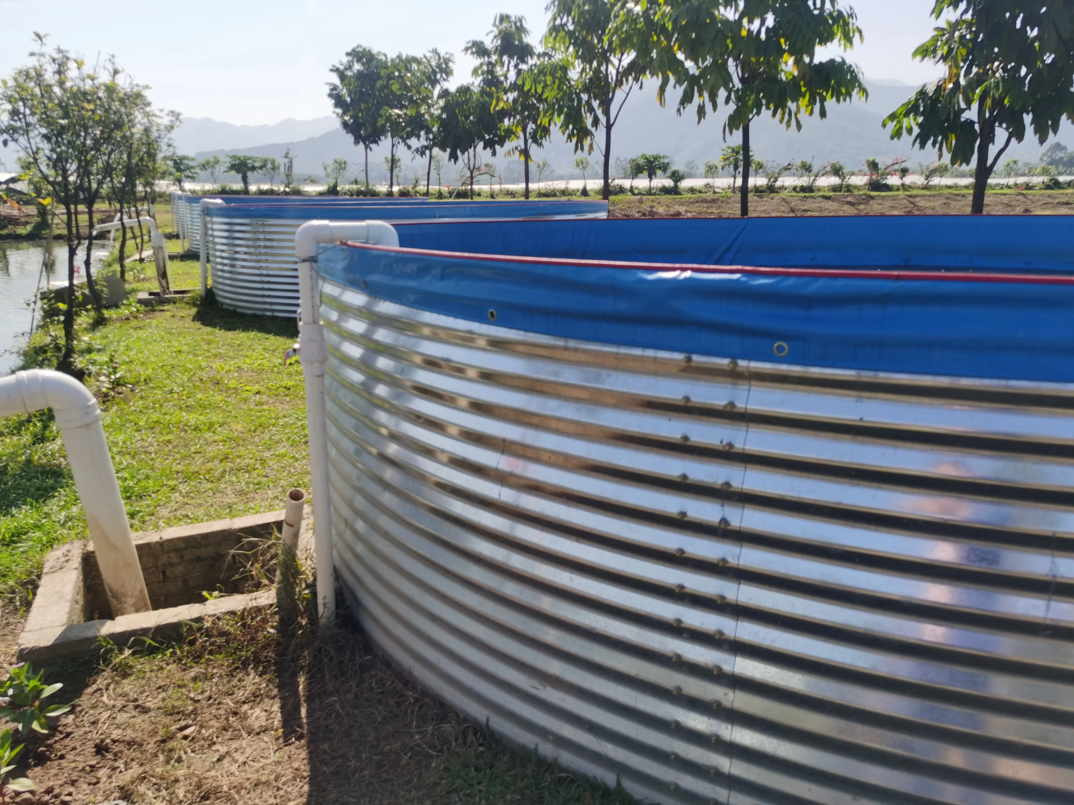 High quality customized Round fish farm pond liner pvc aquaculture tank liner tarpaulin