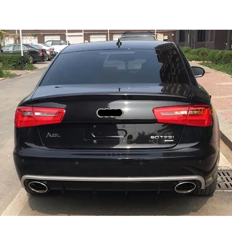 Car rear parts rear diffuser C7 RS6 style for Audi A6 A6L Normal Car 2013 2014 2015 2016 2017 2018