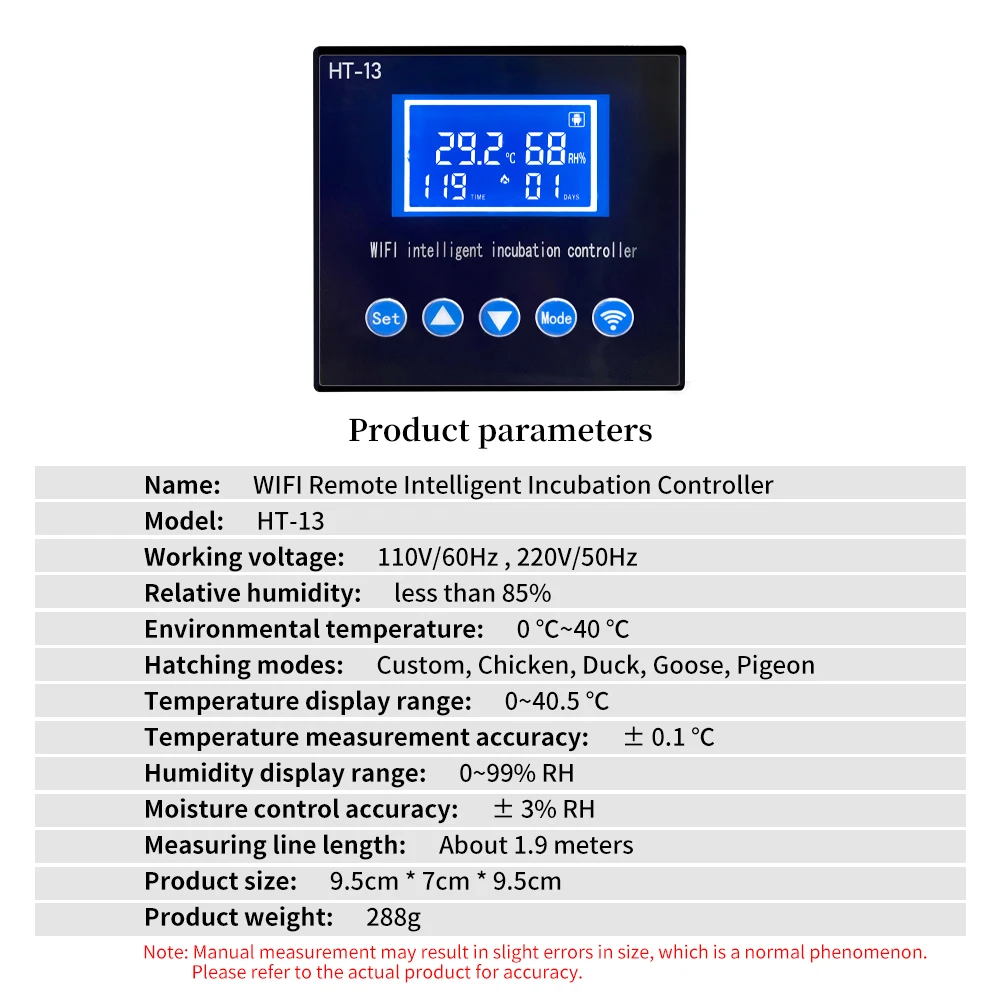 High Quality WIFI Remote Control Intelligent Incubation Controller Temperature Controller HT-13