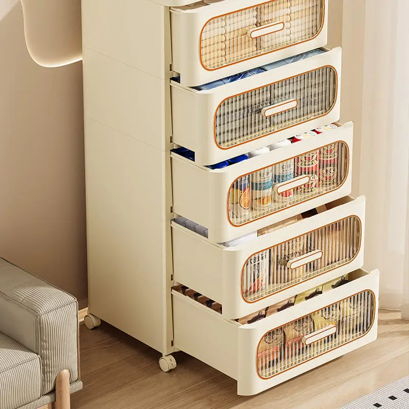 Aolan Classic Design Plastic Storage Drawer Cabinet For Living Room Bedside Cupboard