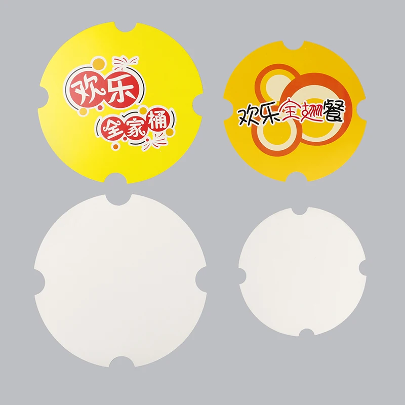 Food Grade Paper Greaseproof PE Coated Fried Chicken Paper Bucket with Lid