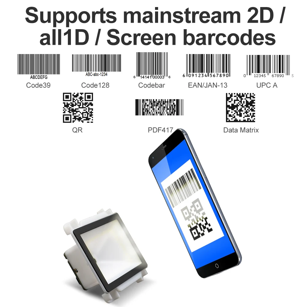 Fast Reading Qr Code Scanner Module Embedded Wall Mounted 1D 2D Barcode Scanner for Parking Payment Machine