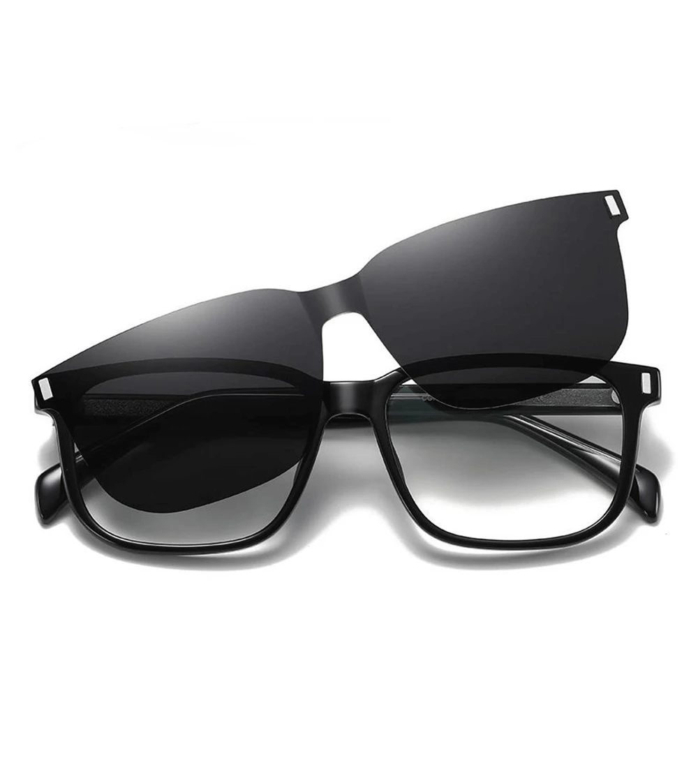 FT0050  Fashion male clip on glasses frame with polarized lenses  clip on sunglasses